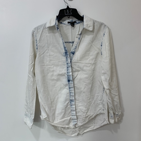 Forever 21 Tops - White Denim Look a Like Long Sleeve